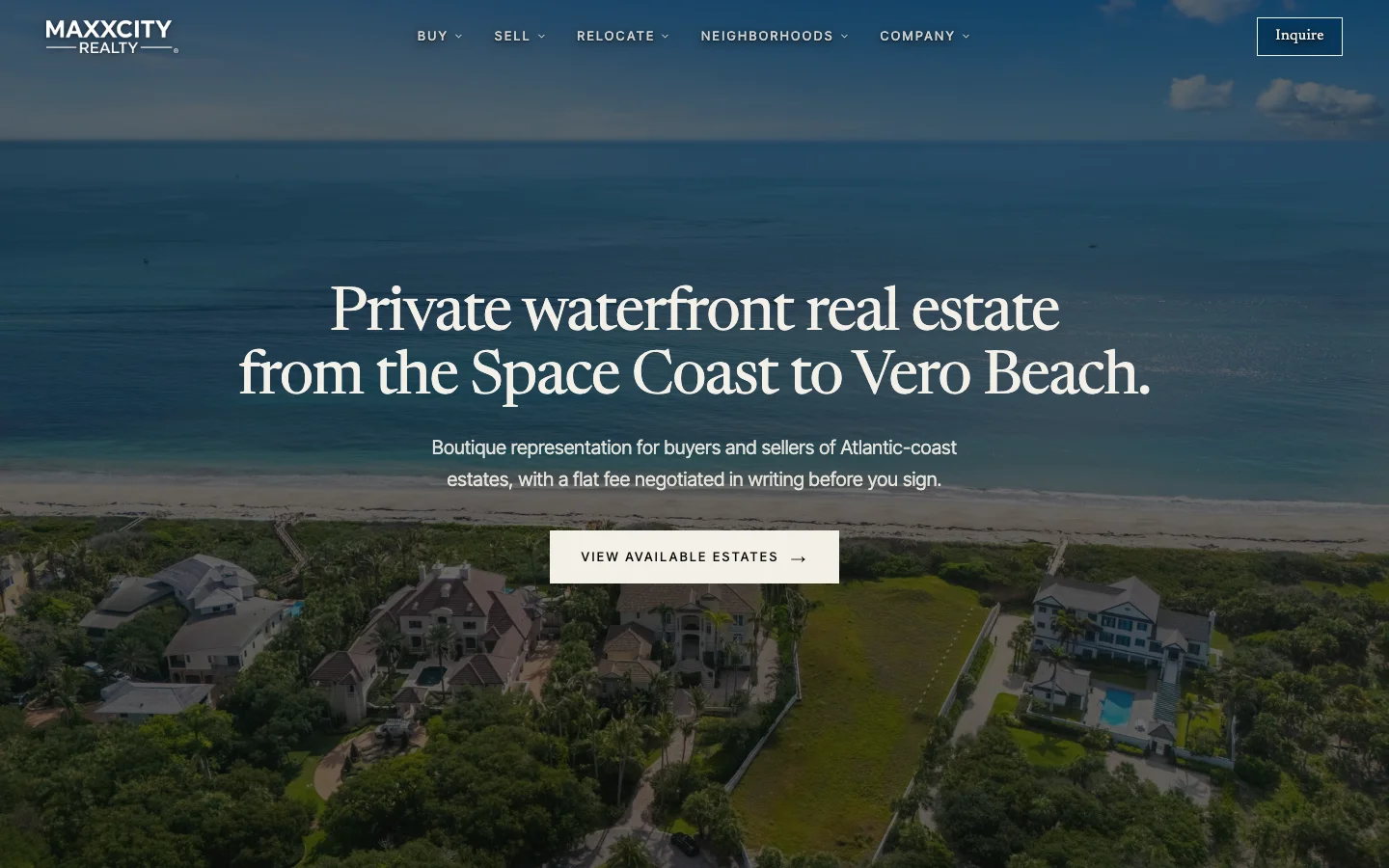 MaxxCity Realty, a Florida brokerage site built and run by NovraScale