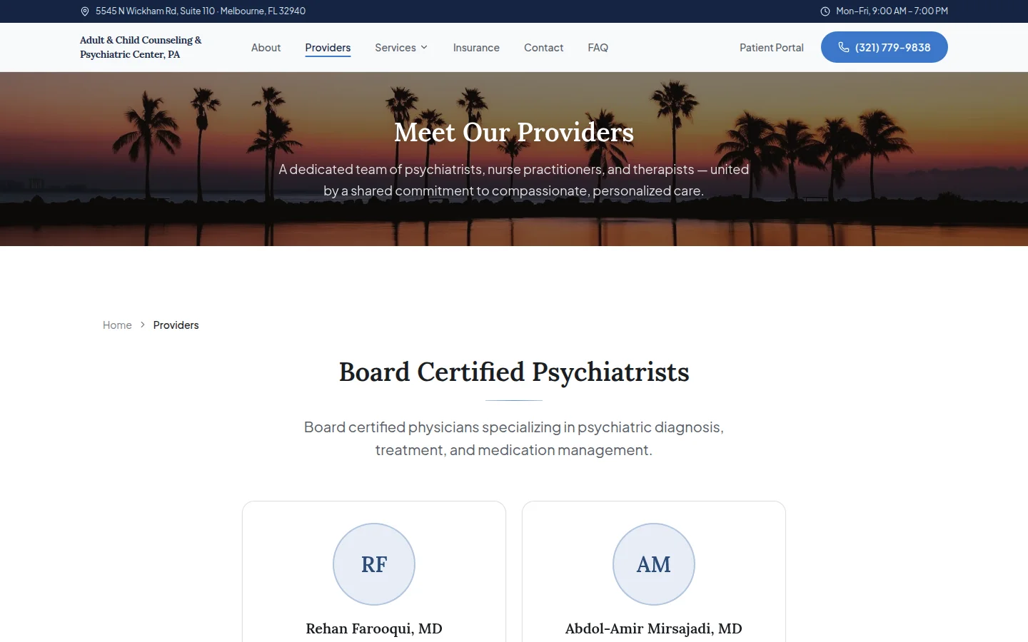 Adult & Child Counseling and Psychiatric Center provider directory