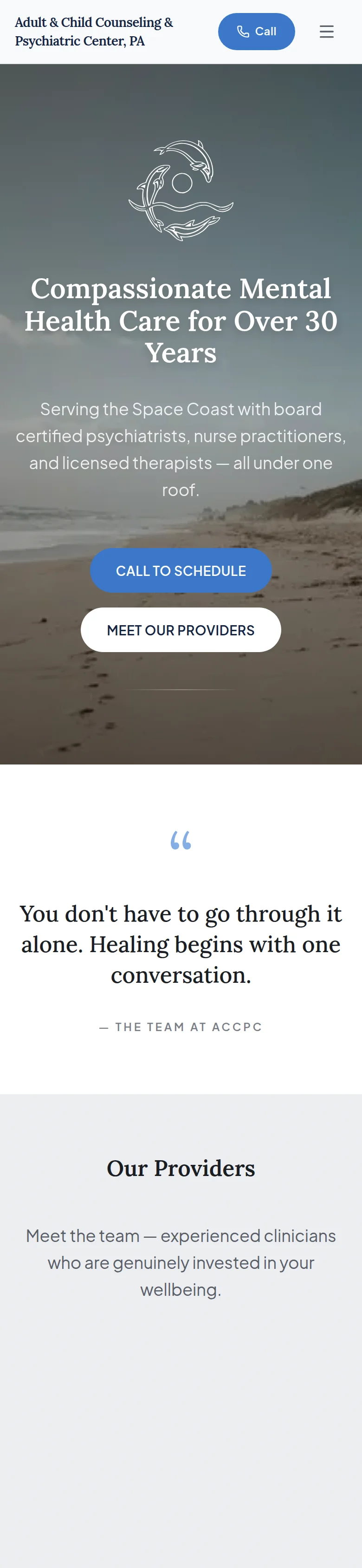 Adult & Child Counseling and Psychiatric Center mobile view