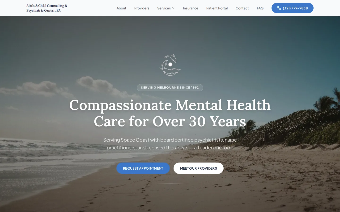 Adult & Child Counseling and Psychiatric Center — Mental health practice website built by NovraScale