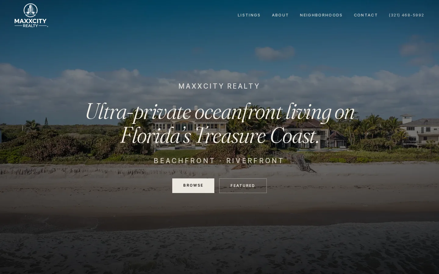 MaxxCity Realty — Real estate brokerage website built by NovraScale
