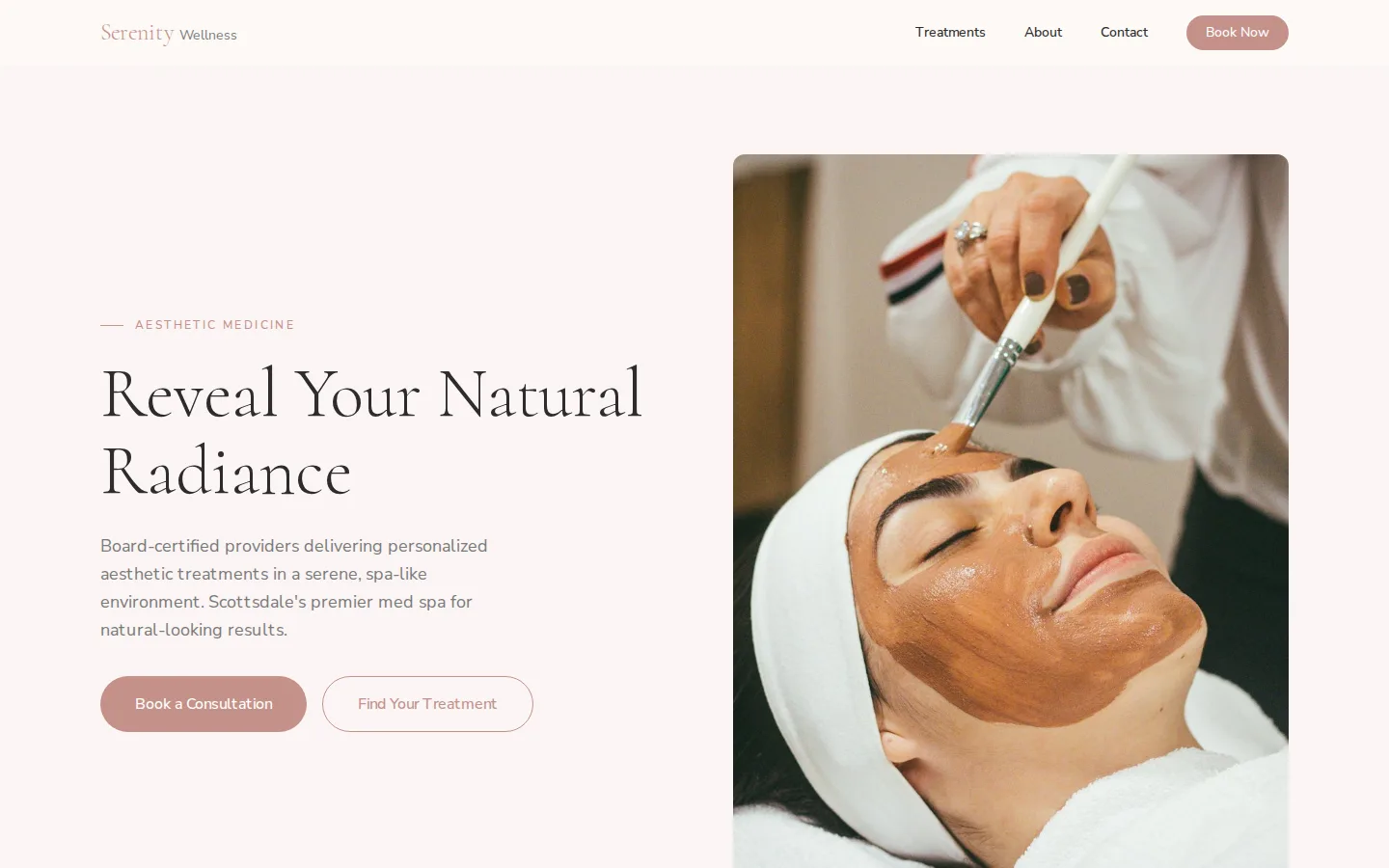Serenity Wellness — Med spa & aesthetics website built by NovraScale